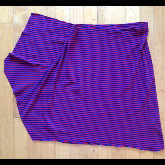 Arden B Striped Acrylic Multi-Color Skirt Size Med - Picture 3 of 9